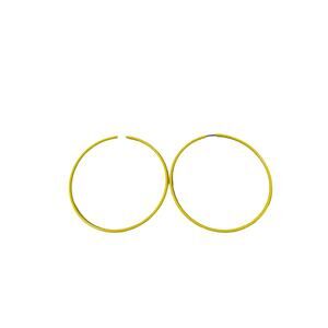 Skinny yellow hoop earrings